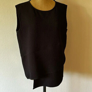 Maria Cornejo sz L black blouse textured and angular great pre owned condition